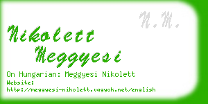 nikolett meggyesi business card